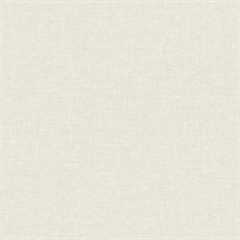 Off-White Faux Woven Linen Textured Wallpaper