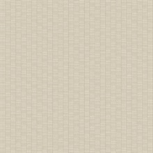 Off-White Geometric Textured Rectangle Stripe Wallpaper