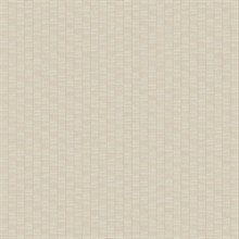 Off-White Geometric Textured Rectangle Stripe Wallpaper