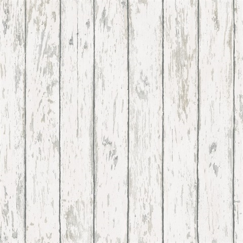 Off-White Harley Off-White Weathered Wood Wallpaper