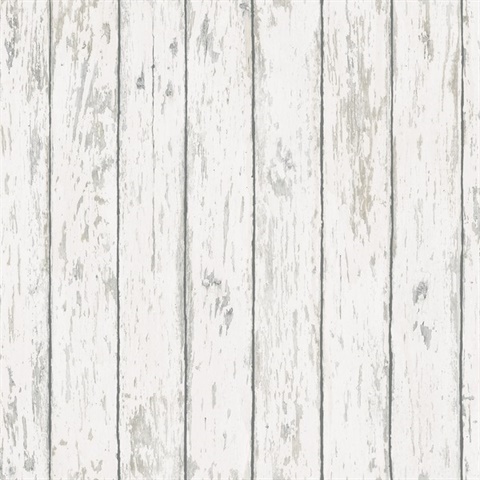 Off-White Harley Off-White Weathered Wood Wallpaper