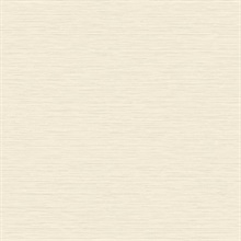 Off-White Horizontal Stria Patterned Wallpaper