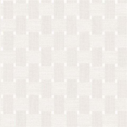 Off-White Large Weave Pattern Wallpaper