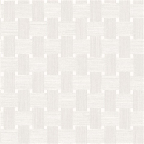 Off-White Large Weave Pattern Wallpaper