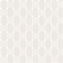 Off-White Large Weave Pattern Wallpaper