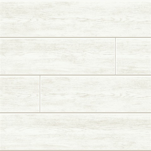 Wood Off-White Shiplap Off-White Peel and Stick Wallpaper