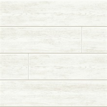 Wood Off-White Shiplap Off-White Peel and Stick Wallpaper