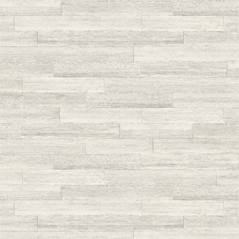 Off-White Textured Weathered Planks Wallpaper