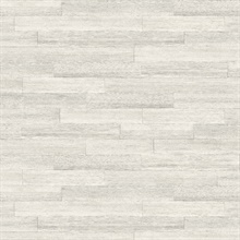 Off-White Textured Weathered Planks Wallpaper