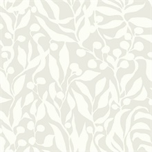 Olive Mill Salt Mediterranean Silhouette Fruit Branch Wallpaper