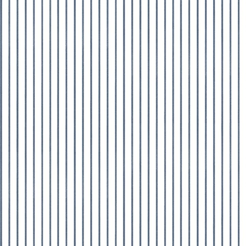 Oliver Navy Simple Pinstripe Wallpaper