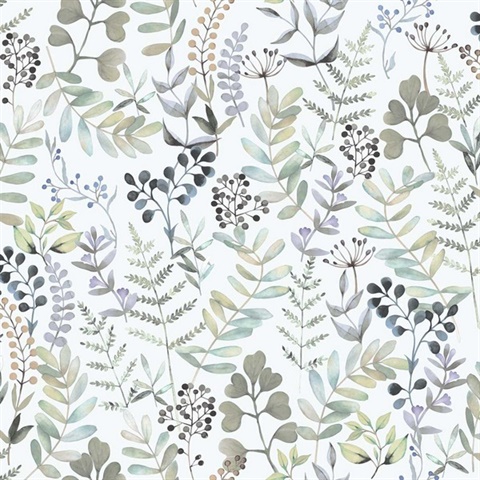 Olivia Botanical Green Wallpaper