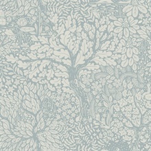 Olle Light Blue Forest Sanctuary Wallpaper