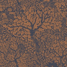 Olle Orange Forest Sanctuary Wallpaper