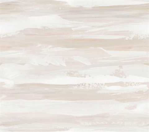 On The Horizon Clay Ombre Watercolor Stripe Wallpaper