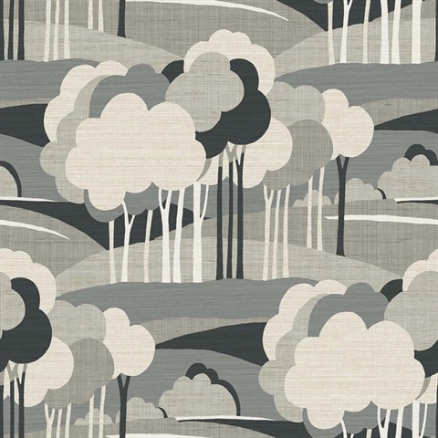 On the Horizon Tan Tree Wallpaper