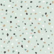 Ona Mint Terrazzo Crushed Stones Wallpaper