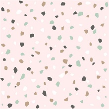 Ona Pink Terrazzo Crushed Stones Wallpaper