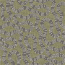Ophidia Olive Textured Snake Wallpaper