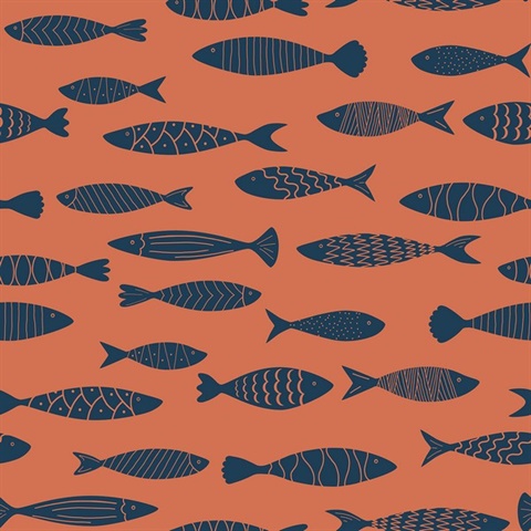 Orange Bay Fish Wallpaper