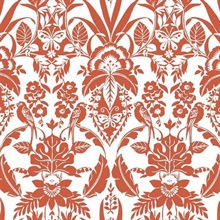 Orange Botanical Damask