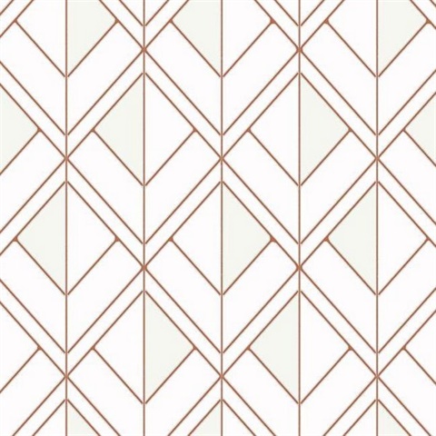 Orange Diamond Shadow Geometric Wallpaper