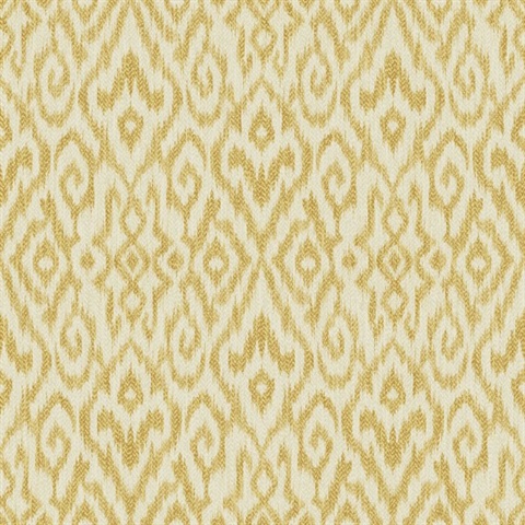 Orange Kite Ethnic Ikat Wallpaper
