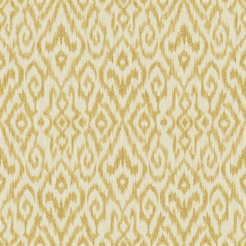 Orange Kite Ethnic Ikat Wallpaper