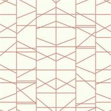 Orange Modern Perspective Geometric Wallpaper