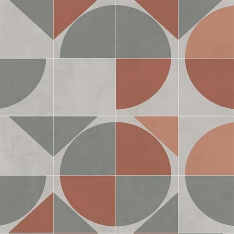 Orange Radius Geometric Wallpaper