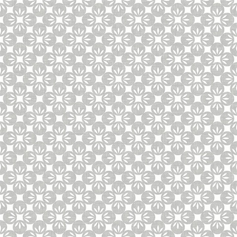 Orbit Dove Floral Wallpaper