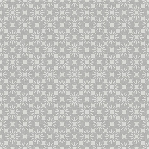Orbit Grey Floral Wallpaper