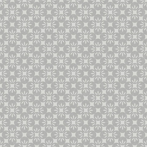 Orbit Grey Floral Wallpaper