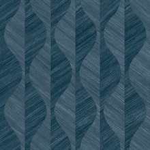 Oresome Blue Indigo Ogge Textured Geometric Vertical Wallpaper