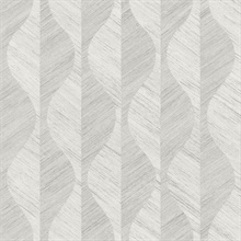 Oresome Silver Ogge Textured Geometric Vertical Wallpaper