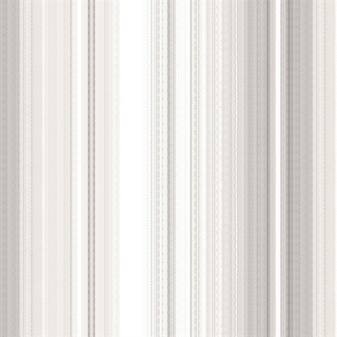 Organic Multistripe Beige & Grey Wallpaper