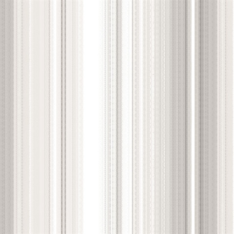 Organic Multistripe Beige & Grey Wallpaper