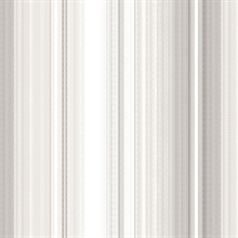 Organic Multistripe Beige & Grey Wallpaper