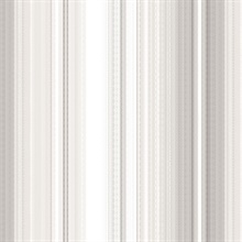 Organic Multistripe Beige & Grey Wallpaper