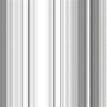 Organic Multistripe Grey & Black Wallpaper