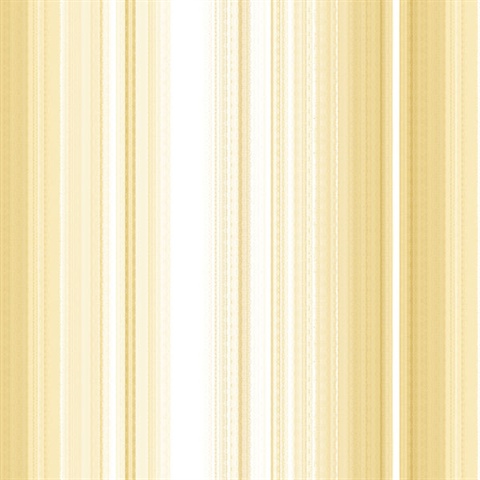 Organic Multistripe Yellow & White Wallpaper