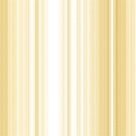 Organic Multistripe Yellow & White Wallpaper