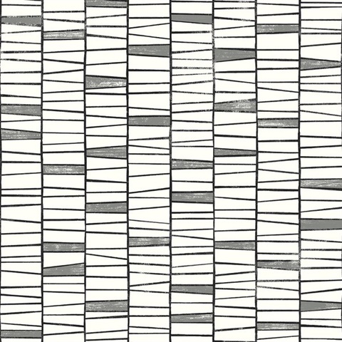 Organic Stripe Monochrome Peel and Stick Wallpaper