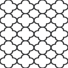 Origin Black Quatrefoil