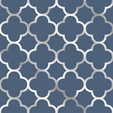 Origin Blue Quatrefoil