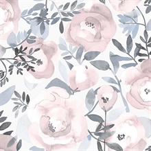 Orla Purple Floral Wallpaper