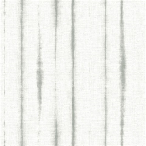 Orleans Grey Shibori Faux Linen Vertical Stripe Wallpaper