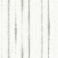 Orleans Grey Shibori Faux Linen Vertical Stripe Wallpaper
