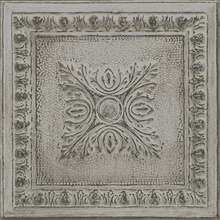 Ornamental Grey Tin Tile Wallpaper