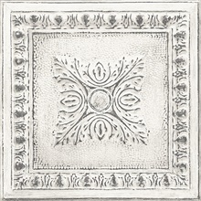 Ornamental Off-White Tin Tile Wallpaper